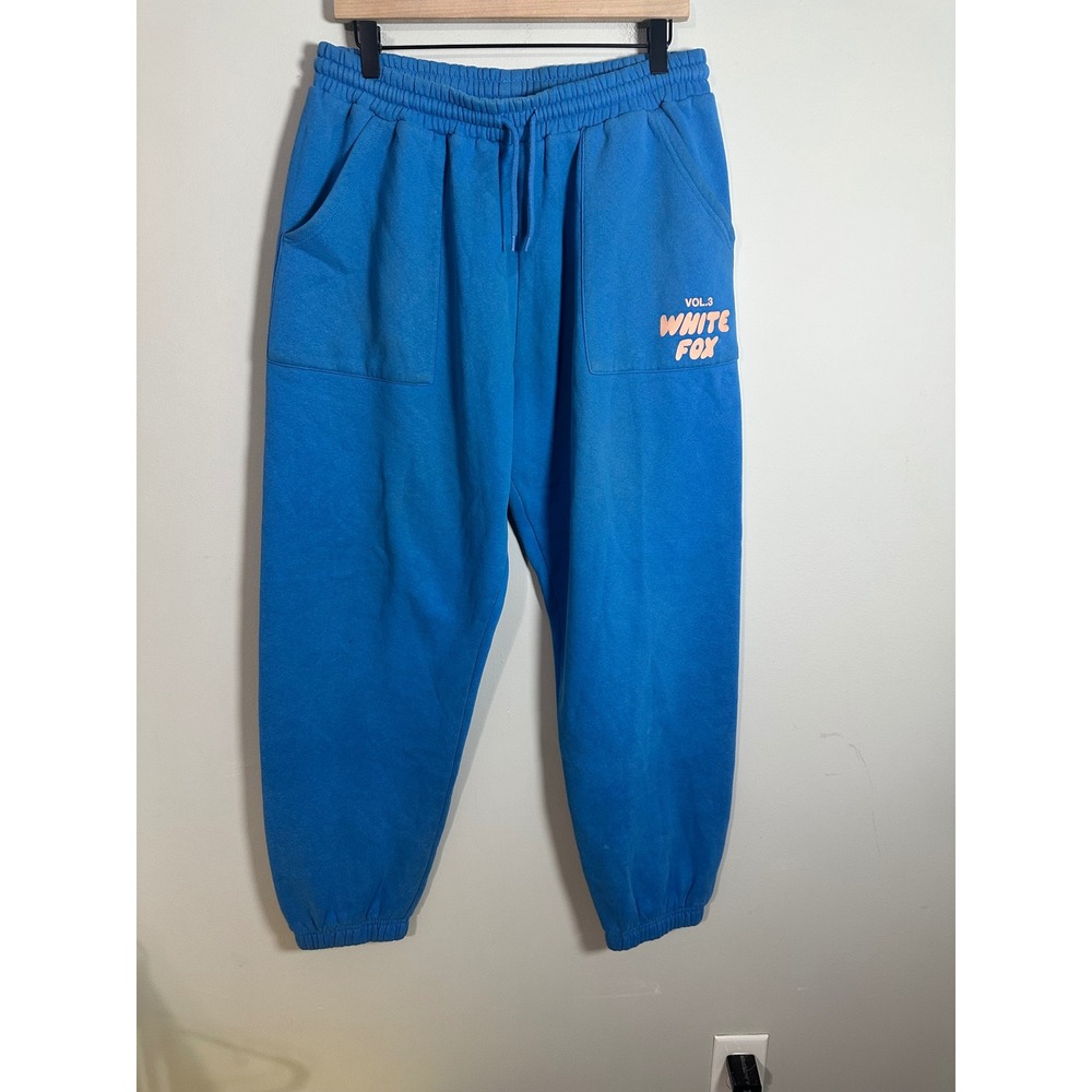 White Fox Vol 3 Blue Fleece Lined Relaxed Jogger Sweatpants XL